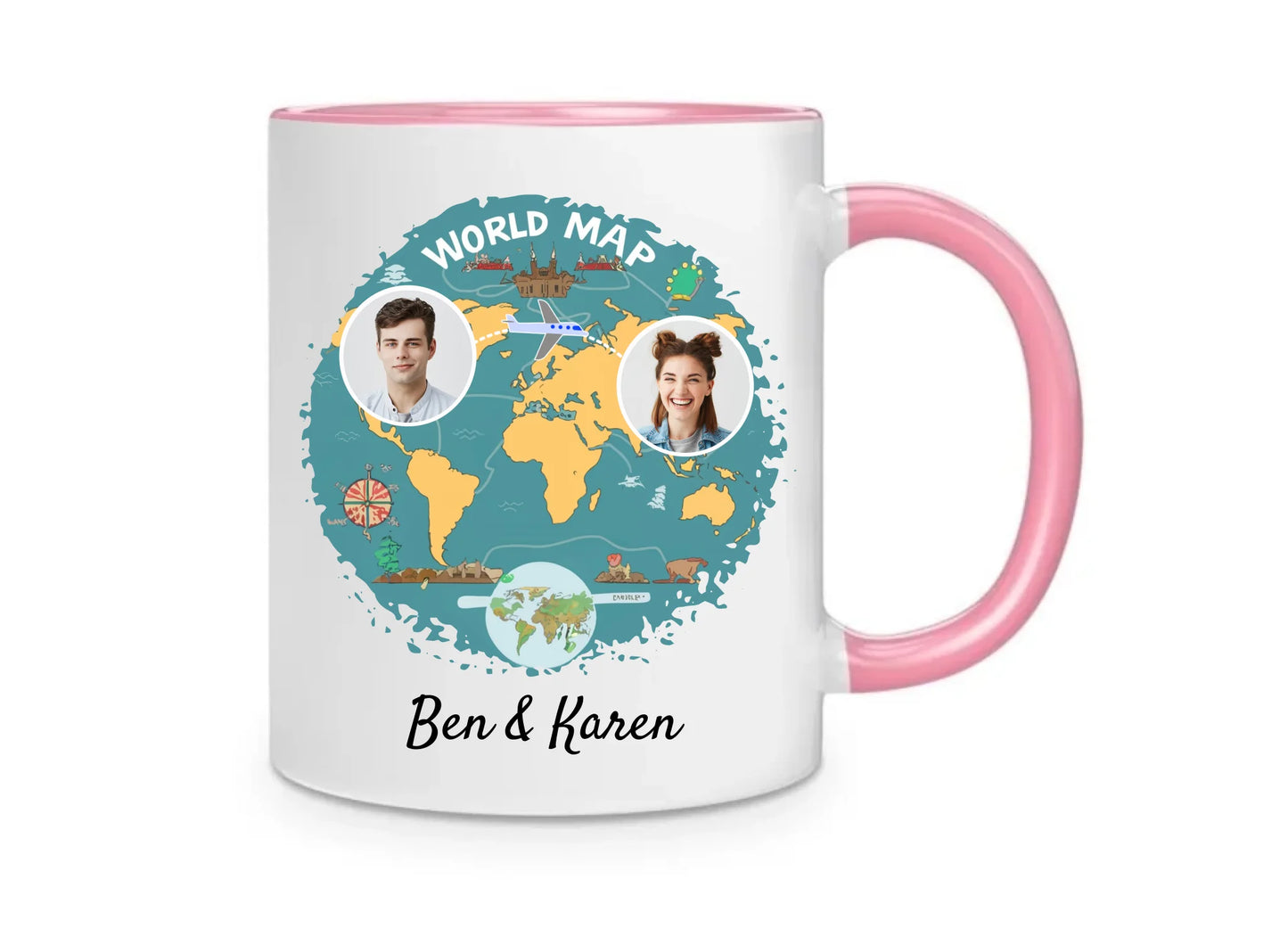 Custom Long Distance Relationship Mug – Personalized Gift for Her, Him, Best Friend, Boyfriend, Girlfriend