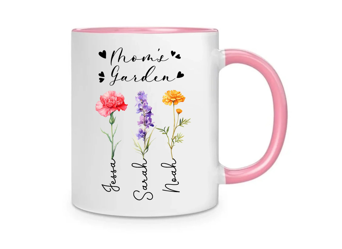 Mom's Garden Mug – Custom Gift for Mom or Grandma – Mother's Day or Birthday Gift