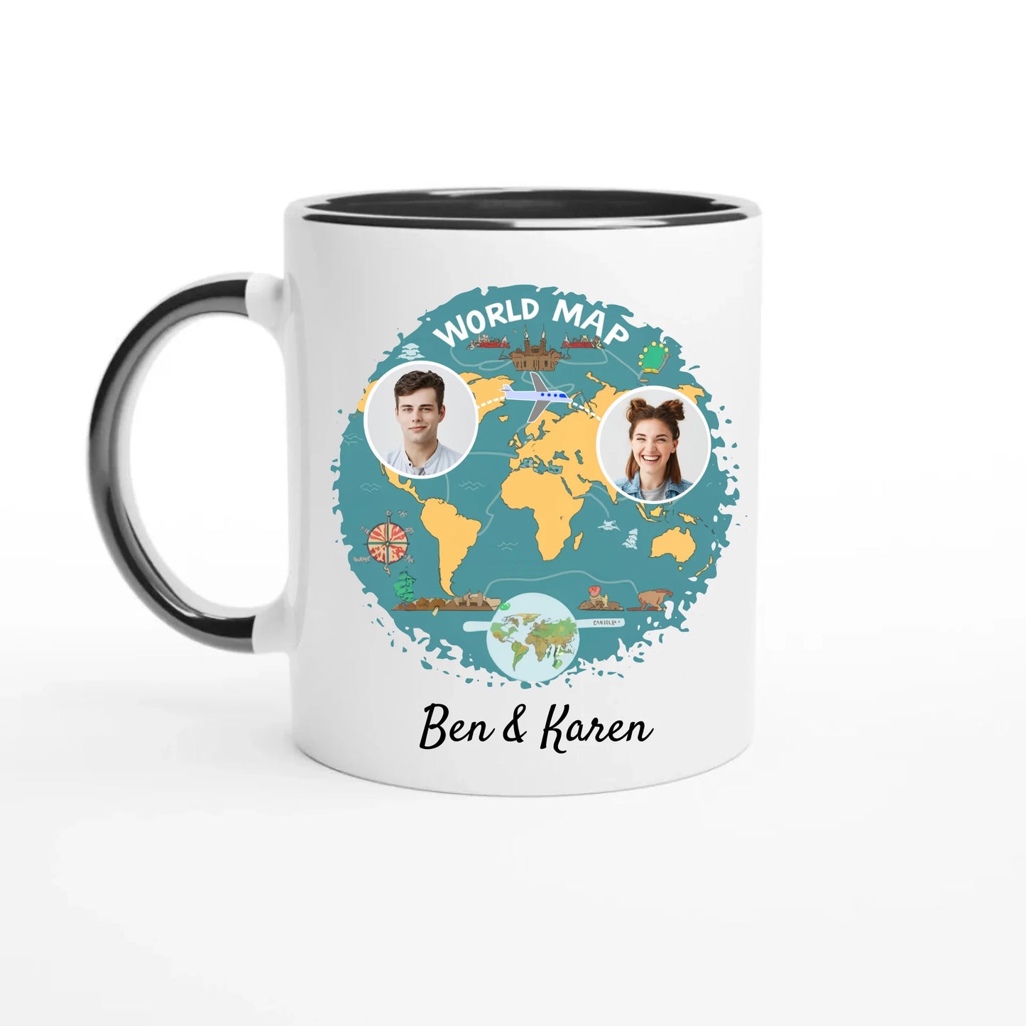 Custom Long Distance Relationship Mug – Personalized Gift for Her, Him, Best Friend, Boyfriend, Girlfriend