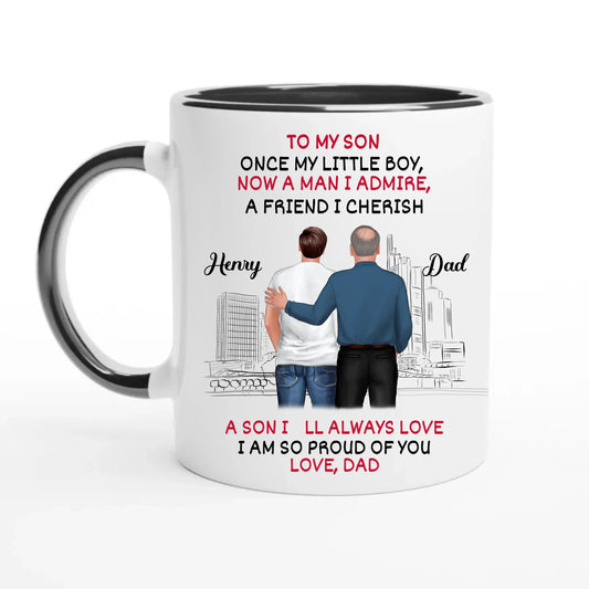 To My Son – Personalized Dad & Son Mug