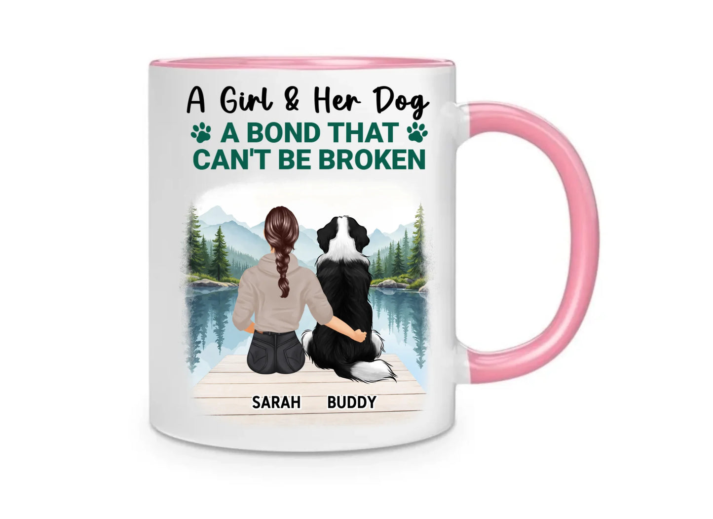 A Girl & Her Dog - Personalized Mug