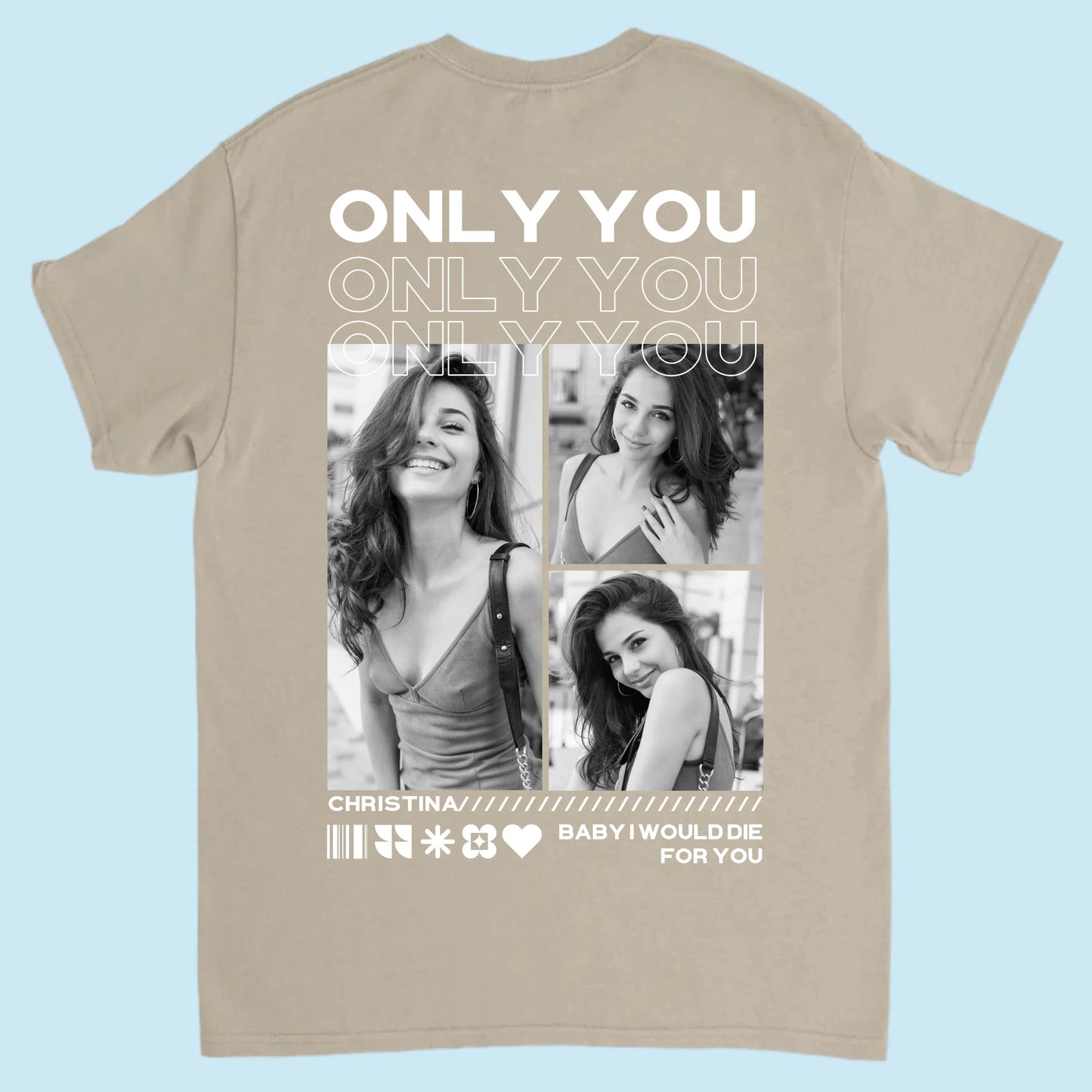 T-shirt Back Sand