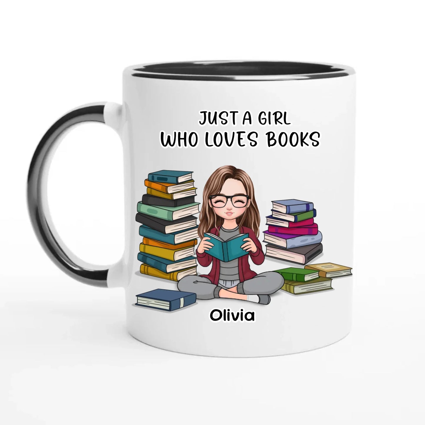 Just A Girl Who Loves Books - Personalized Mug