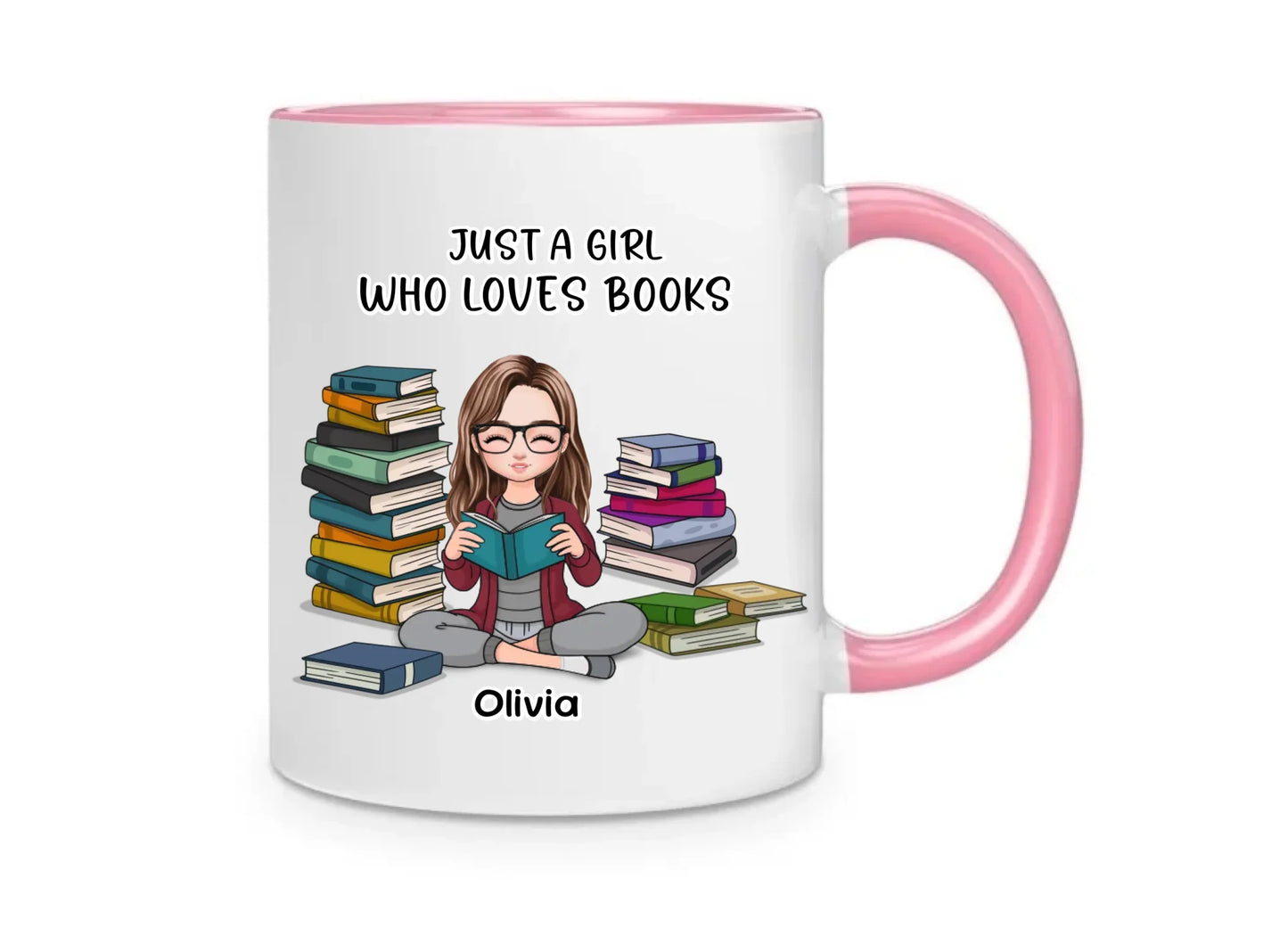 Just A Girl Who Loves Books - Personalized Mug
